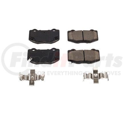 17-1718 by POWERSTOP BRAKES - Z17 EVOLUTION CERAMIC BRAKE PADS W/ HARDWARE