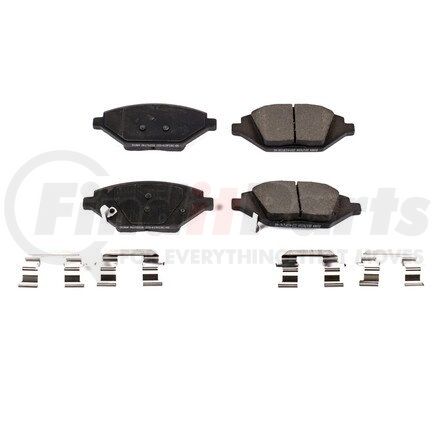 17-1864 by POWERSTOP BRAKES - Z17 EVOLUTION CERAMIC BRAKE PADS W/ HARDWARE