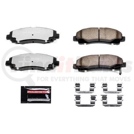 Z361102 by POWERSTOP BRAKES - Z36 TRUCK & TOW CARBON-FIBER CERAMIC BRAKE PADS W/ HARDWARE