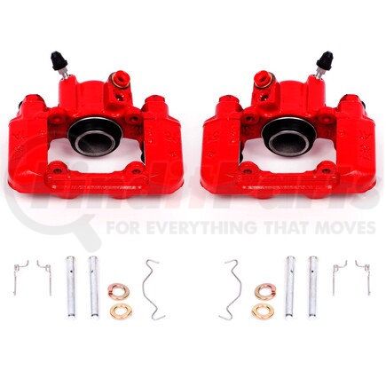 S2612 by POWERSTOP BRAKES - Red Powder Coated Calipers