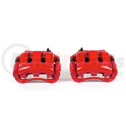 S4928B by POWERSTOP BRAKES - Red Powder Coated Calipers
