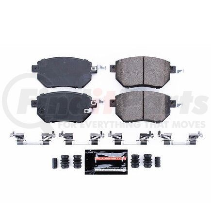 Z23969 by POWERSTOP BRAKES - Z23 EVOLUTION SPORT CARBON-FIBER BRAKE PADS W/ HARDWARE