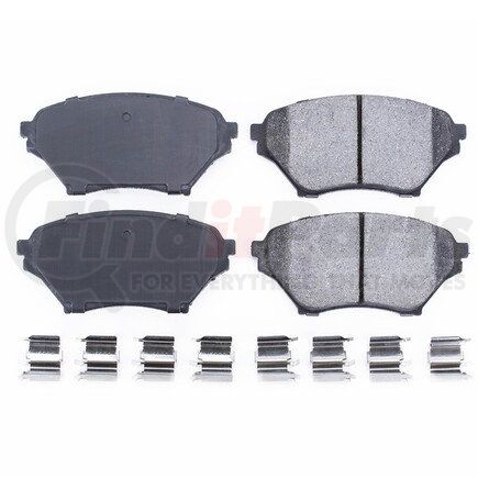 17-890 by POWERSTOP BRAKES - Z17 EVOLUTION CERAMIC BRAKE PADS W/ HARDWARE