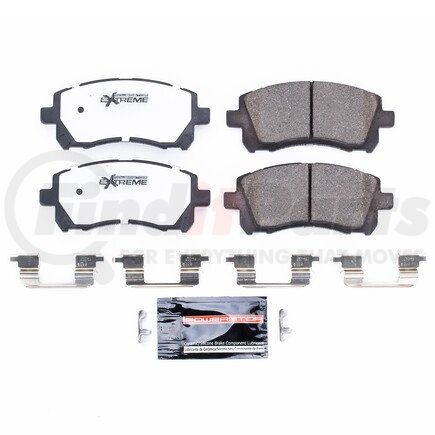 Z26721 by POWERSTOP BRAKES - Z26 STREET PERFORMANCE CARBON-FIBER CERAMIC BRAKE PADS W/ HARDWARE