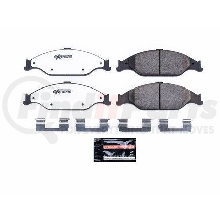 Z26804 by POWERSTOP BRAKES - Z26 STREET PERFORMANCE CARBON-FIBER CERAMIC BRAKE PADS W/ HARDWARE