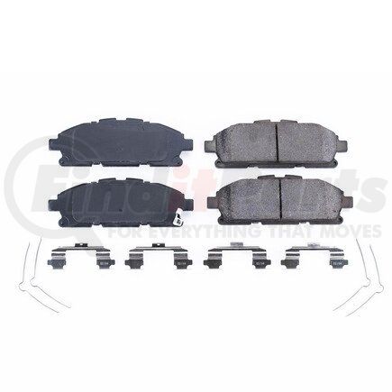 17-1552 by POWERSTOP BRAKES - Z17 EVOLUTION CERAMIC BRAKE PADS W/ HARDWARE