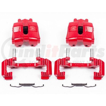 S5276 by POWERSTOP BRAKES - Red Powder Coated Calipers