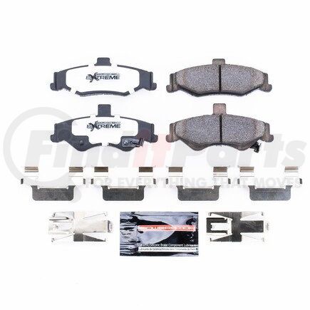 Z26750 by POWERSTOP BRAKES - Z26 STREET PERFORMANCE CARBON-FIBER CERAMIC BRAKE PADS W/ HARDWARE