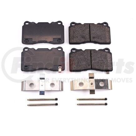 17-1001 by POWERSTOP BRAKES - Z17 EVOLUTION CERAMIC BRAKE PADS W/ HARDWARE