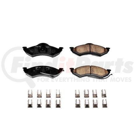 17-746 by POWERSTOP BRAKES - Z17 EVOLUTION CERAMIC BRAKE PADS W/ HARDWARE