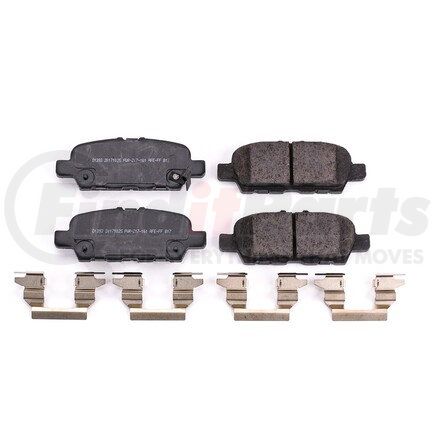 17-1393 by POWERSTOP BRAKES - Z17 EVOLUTION CERAMIC BRAKE PADS W/ HARDWARE