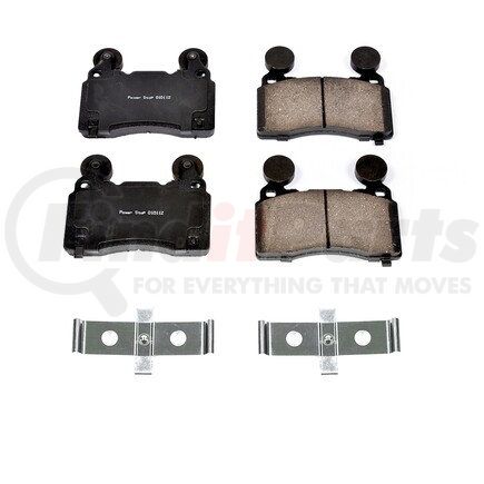 17-1474 by POWERSTOP BRAKES - Z17 EVOLUTION CERAMIC BRAKE PADS W/ HARDWARE