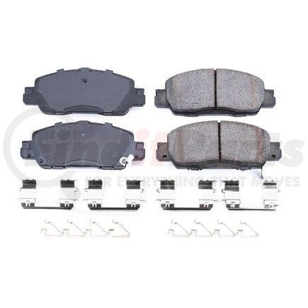 17-1860 by POWERSTOP BRAKES - Z17 EVOLUTION CERAMIC BRAKE PADS W/ HARDWARE