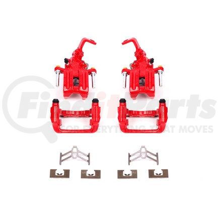 S2730 by POWERSTOP BRAKES - Red Powder Coated Calipers