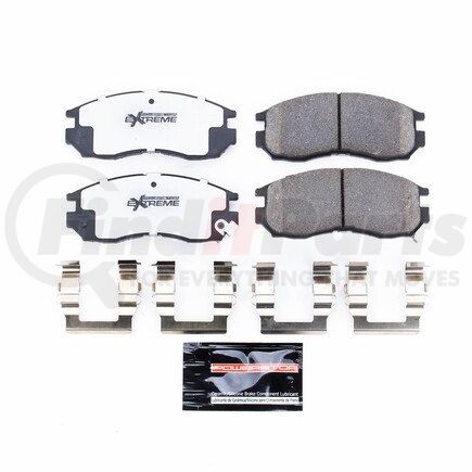 Z26484 by POWERSTOP BRAKES - Z26 STREET PERFORMANCE CARBON-FIBER CERAMIC BRAKE PADS W/ HARDWARE