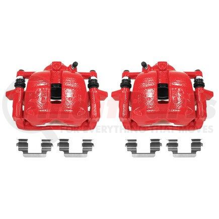 S3320 by POWERSTOP BRAKES - Red Powder Coated Calipers