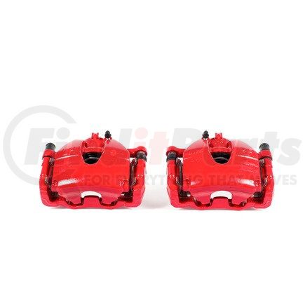 S3702 by POWERSTOP BRAKES - Red Powder Coated Calipers