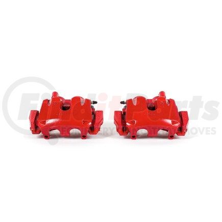 S5296 by POWERSTOP BRAKES - Red Powder Coated Calipers