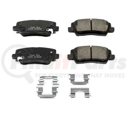 17-1659 by POWERSTOP BRAKES - Z17 EVOLUTION CERAMIC BRAKE PADS W/ HARDWARE