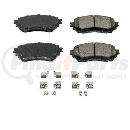 17-1711 by POWERSTOP BRAKES - Z17 EVOLUTION CERAMIC BRAKE PADS W/ HARDWARE