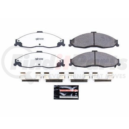 Z26749 by POWERSTOP BRAKES - Z26 STREET PERFORMANCE CARBON-FIBER CERAMIC BRAKE PADS W/ HARDWARE