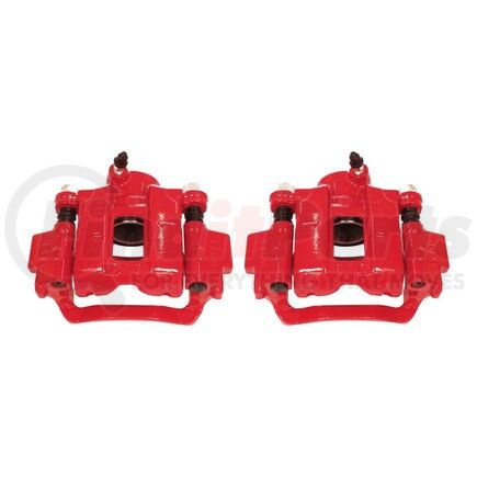 S2736 by POWERSTOP BRAKES - Red Powder Coated Calipers