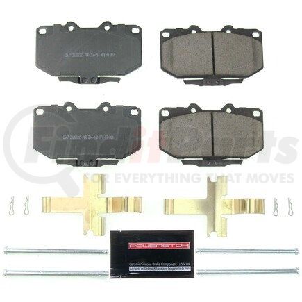 Z23647 by POWERSTOP BRAKES - Z23 EVOLUTION SPORT CARBON-FIBER BRAKE PADS W/ HARDWARE