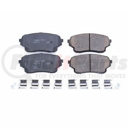 17-1105 by POWERSTOP BRAKES - Z17 EVOLUTION CERAMIC BRAKE PADS W/ HARDWARE