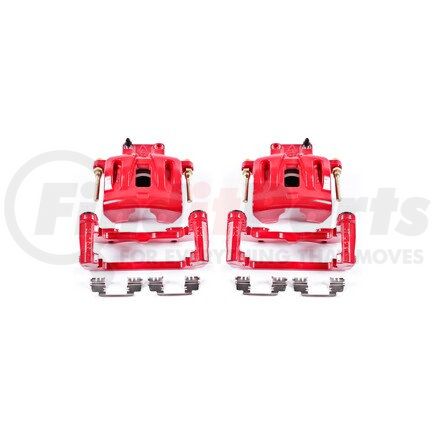 S4968 by POWERSTOP BRAKES - Red Powder Coated Calipers