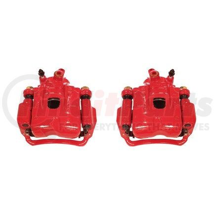 S2012 by POWERSTOP BRAKES - Red Powder Coated Calipers