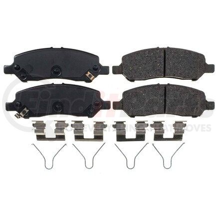 17-1647 by POWERSTOP BRAKES - Z17 EVOLUTION CERAMIC BRAKE PADS W/ HARDWARE