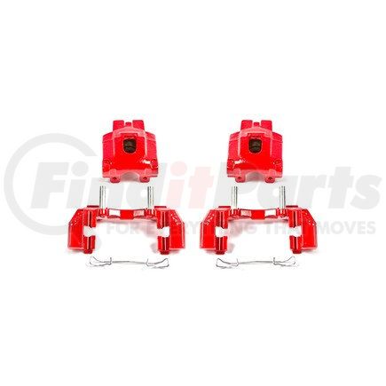 S4818 by POWERSTOP BRAKES - Red Powder Coated Calipers