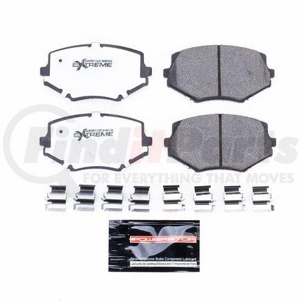 Z26635 by POWERSTOP BRAKES - Z26 STREET PERFORMANCE CARBON-FIBER CERAMIC BRAKE PADS W/ HARDWARE