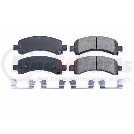 17-974 by POWERSTOP BRAKES - Z17 EVOLUTION CERAMIC BRAKE PADS W/ HARDWARE