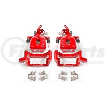 S2976 by POWERSTOP BRAKES - Red Powder Coated Calipers