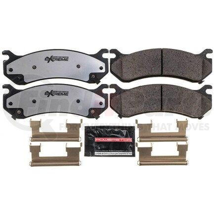 Z36-785 by POWERSTOP BRAKES - Z36 TRUCK & TOW CARBON-FIBER CERAMIC BRAKE PADS W/ HARDWARE