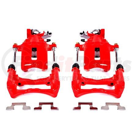 S4926 by POWERSTOP BRAKES - Red Powder Coated Calipers