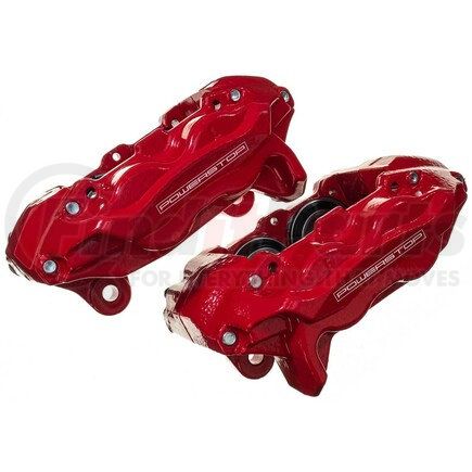 S2632 by POWERSTOP BRAKES - Red Powder Coated Calipers