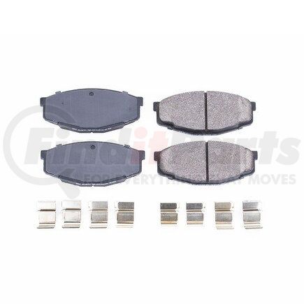 17-207 by POWERSTOP BRAKES - Z17 EVOLUTION CERAMIC BRAKE PADS W/ HARDWARE