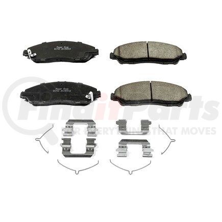 17-1723 by POWERSTOP BRAKES - Z17 EVOLUTION CERAMIC BRAKE PADS W/ HARDWARE