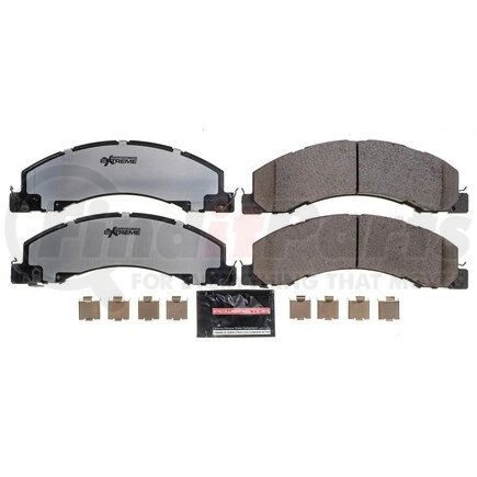 Z36-1335 by POWERSTOP BRAKES - Z36 TRUCK & TOW CARBON-FIBER CERAMIC BRAKE PADS W/ HARDWARE