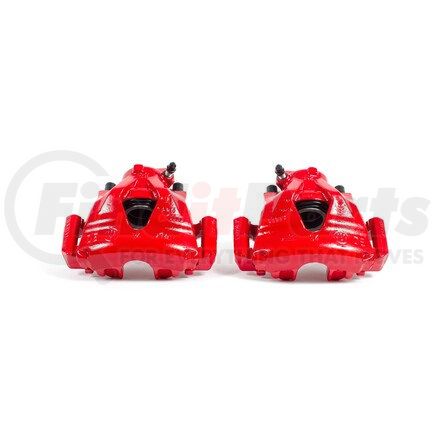 S2014B by POWERSTOP BRAKES - Red Powder Coated Calipers