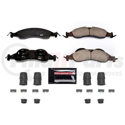 Z231278 by POWERSTOP BRAKES - Z23 EVOLUTION SPORT CARBON-FIBER BRAKE PADS W/ HARDWARE