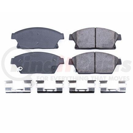 17-1467 by POWERSTOP BRAKES - Z17 EVOLUTION CERAMIC BRAKE PADS W/ HARDWARE