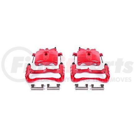 S4730 by POWERSTOP BRAKES - Red Powder Coated Calipers