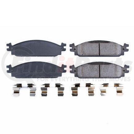 17-1376 by POWERSTOP BRAKES - Z17 EVOLUTION CERAMIC BRAKE PADS W/ HARDWARE