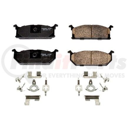 17296 by POWERSTOP BRAKES - Z17 EVOLUTION CERAMIC BRAKE PADS W/ HARDWARE