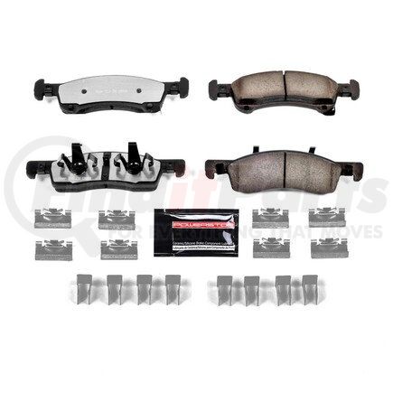 Z36-934 by POWERSTOP BRAKES - Z36 TRUCK & TOW CARBON-FIBER CERAMIC BRAKE PADS W/ HARDWARE