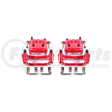 S2682A by POWERSTOP BRAKES - Red Powder Coated Calipers