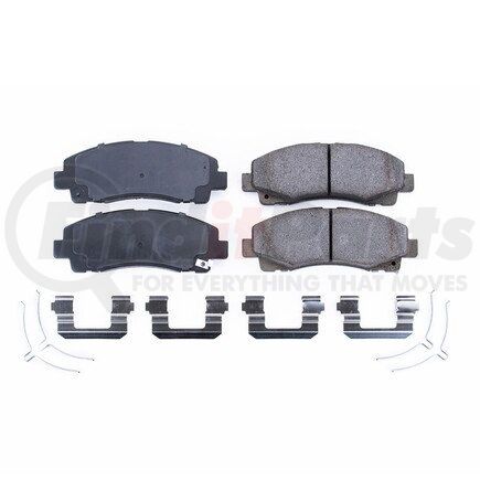 17-1584 by POWERSTOP BRAKES - Z17 EVOLUTION CERAMIC BRAKE PADS W/ HARDWARE